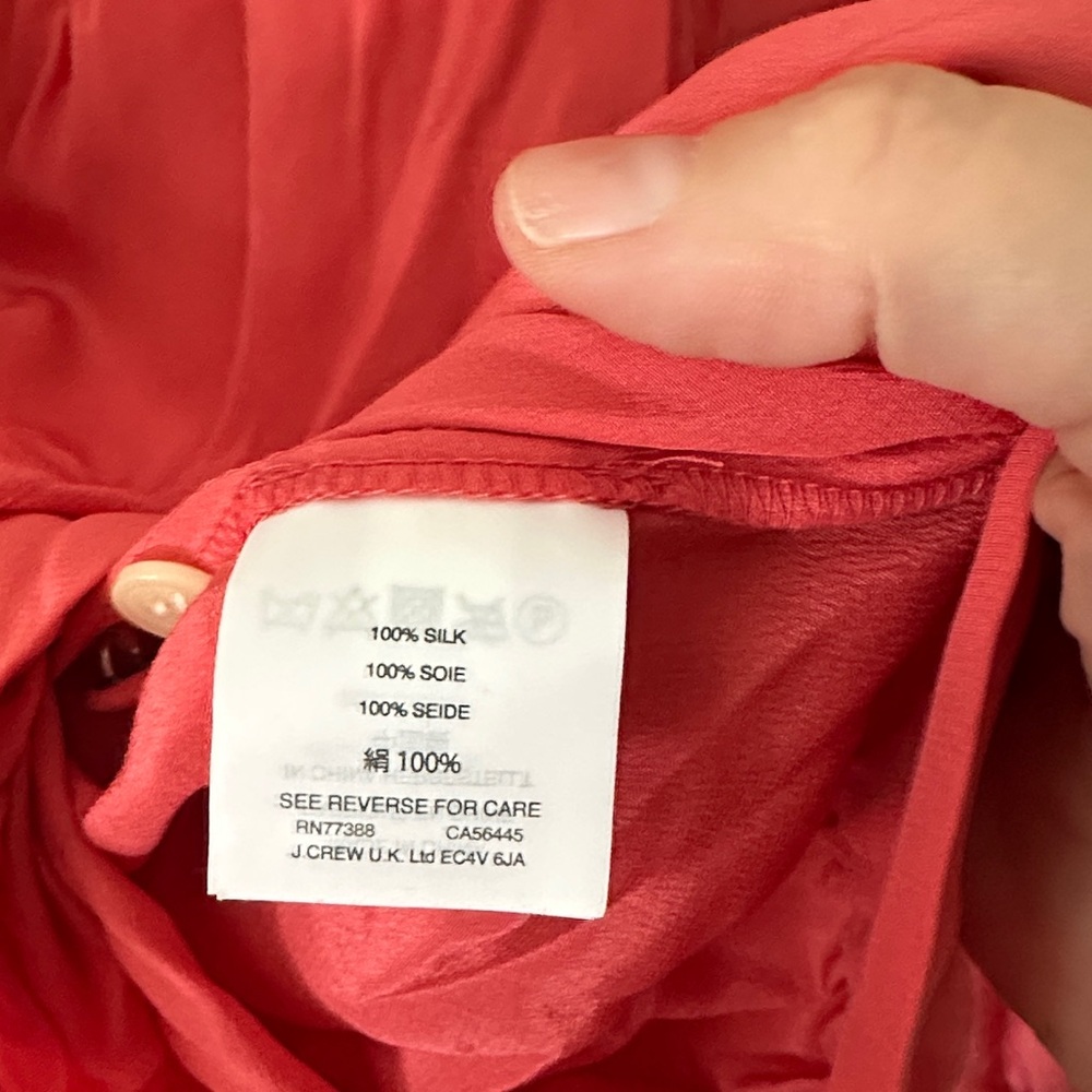 Madewell Salmon Silk Wrap Blouse - Picture 6 of 6